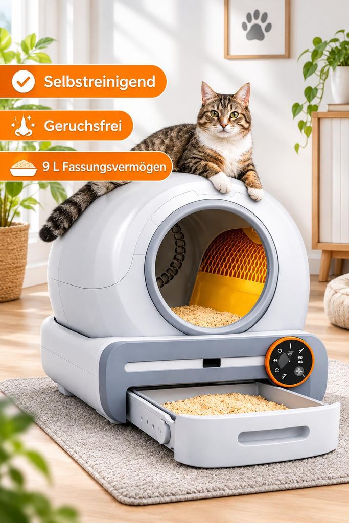 Automatische Katzentoilette – Mit App & Fernbedienung – Produktbild 
