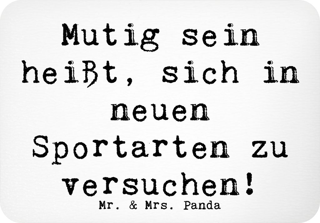 Mr. & Mrs. Panda magnet Spruch Neue Sportart versuchen - Weiß - Geschenk, Tanzen, Trost, Notizhalter, whiteboardmagnet, haftmagnet, Zuversicht, Er...