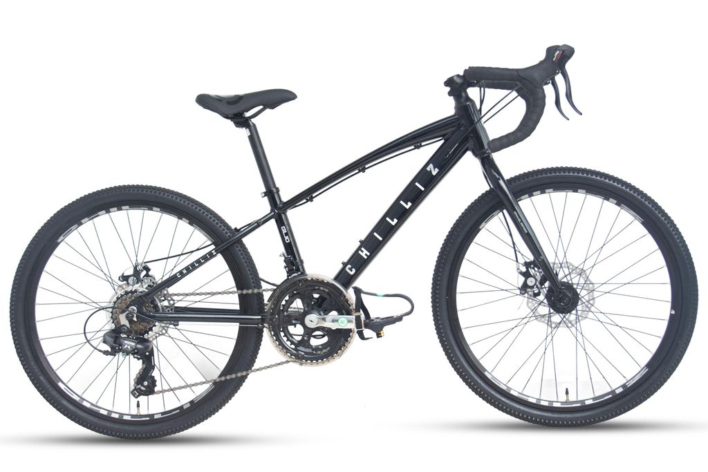 CHILLIZ Kinderrad Gravelbike 24 Zoll GL.10 schwarz-glänzend