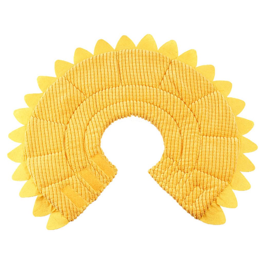 Weiche Halskrause Für Katzen, Sonnenblumenform, Gelb – Verstellbar 14-22 Cm, Nach Operationen, Für Kleine Hunde