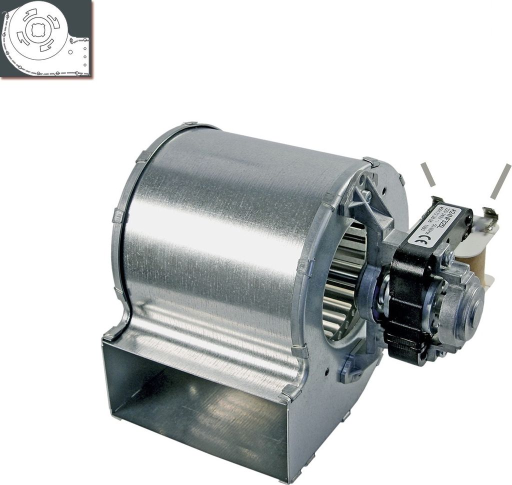 Querstromlüfter 105mm Dimplex Siemens 344960 Motor für Produktbild 