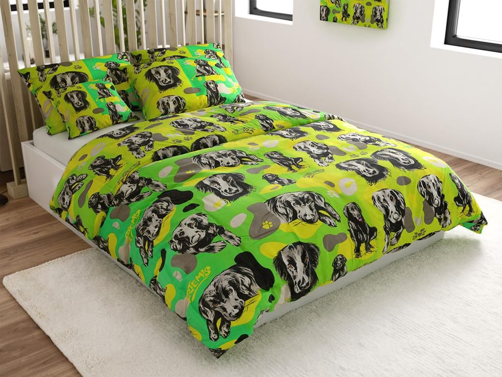 Bavlnené obliečky ARTEMIS zelené 70x90 + 140x200 Obrázok produktu 