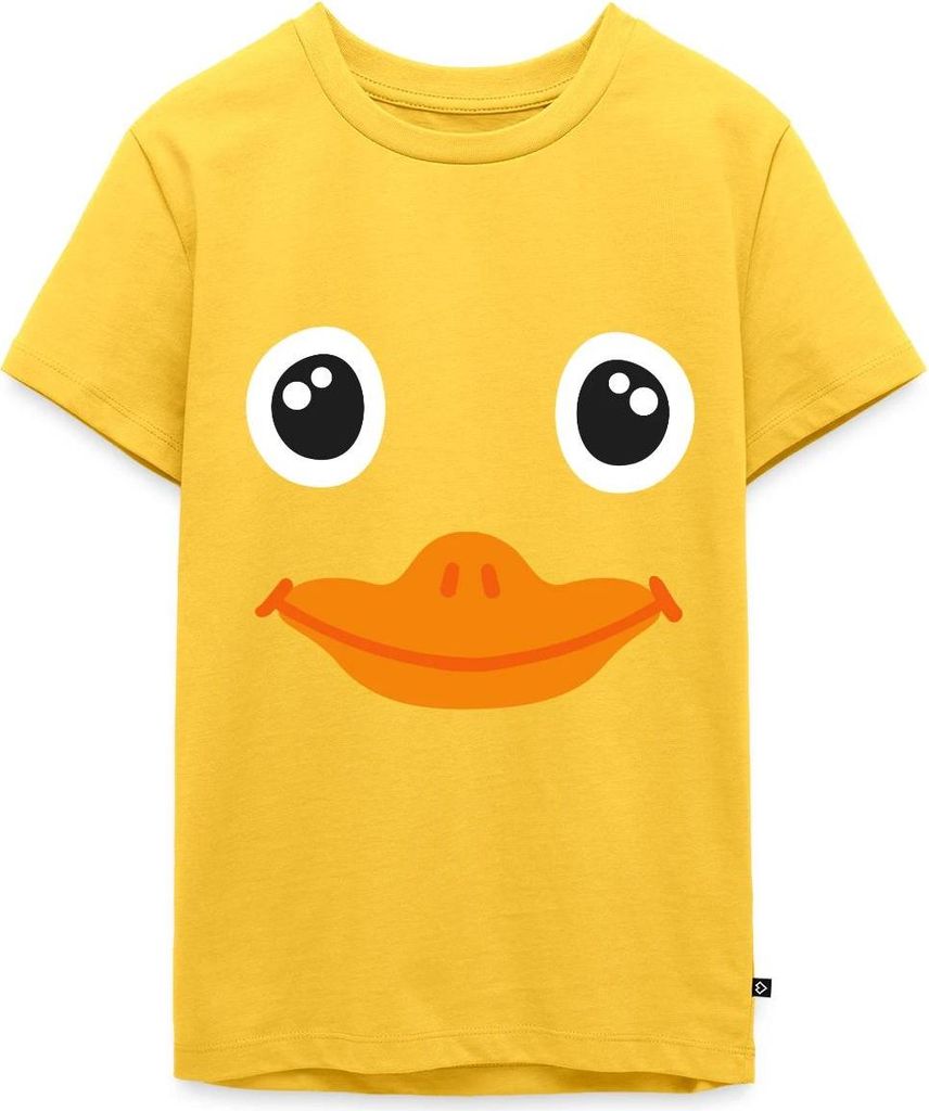 Spreadshirt Ente Karneval Fasching Gruppenkostüm Teenager Premium T-Shirt, 158/164 (12 Jahre), Sonnengelb