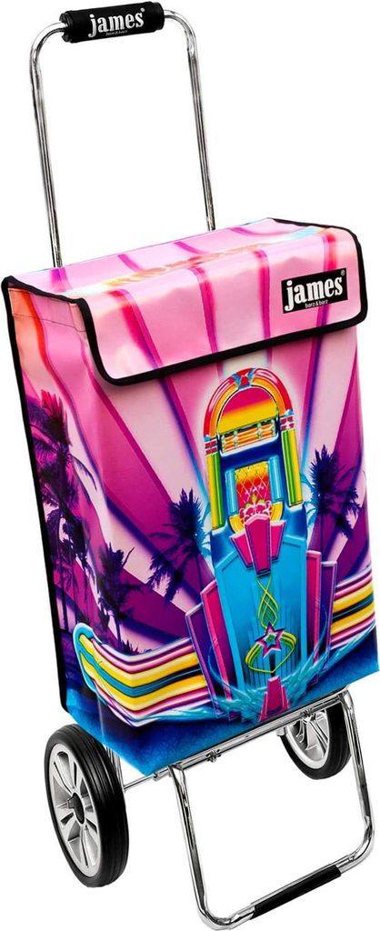 James Einkaufstrolley - JUKEBOX - stabiler Einkaufswagen mit individuellem Design - einfarbig: lila in Ausführung: Chrome19