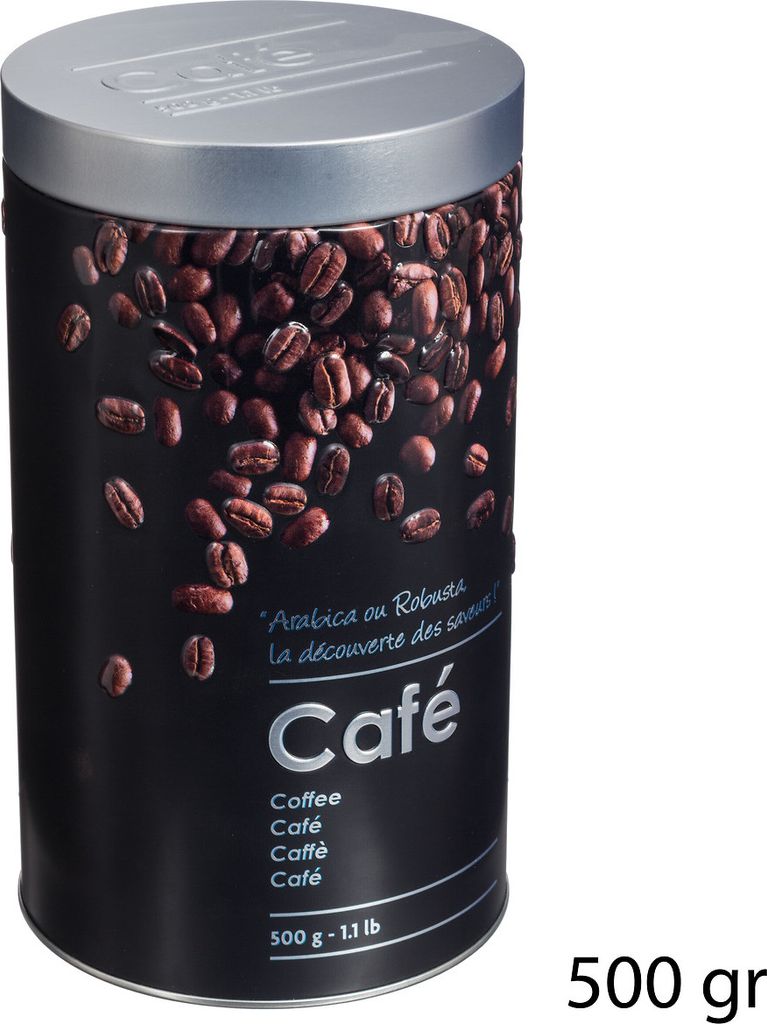 5five Simply Smart Kaffeedose Black Edition, Weißblech, Produktbild 
