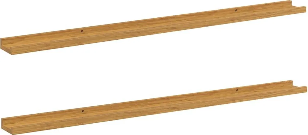 vidaXL Mensole Parete Beige 115cm: Set 2 Pezzi Legno Moderno per Casa
