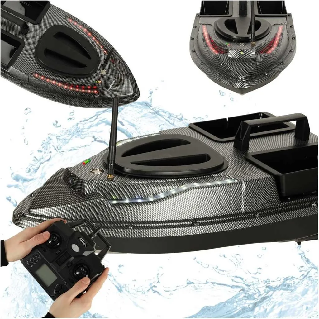 Bateau amorceur télécommandé Flytec V900 GPS pour la dépose d'appâts