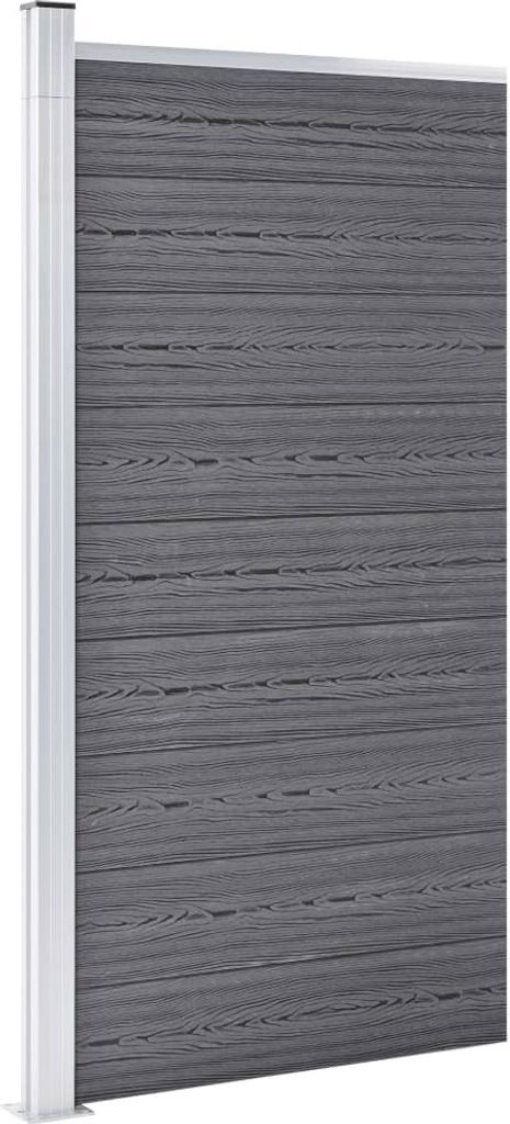 vidaXL Elemento di recinzione WPC 95x186 cm grigio Immagine del prodotto 