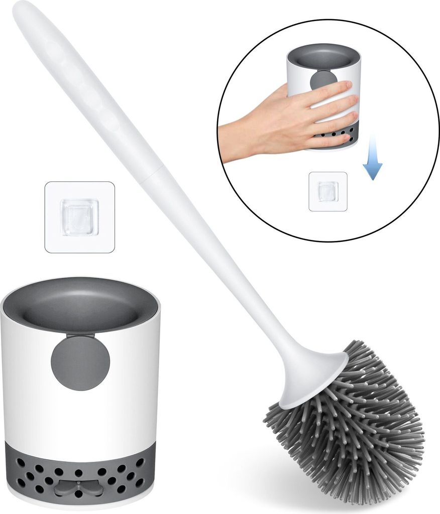 WC-Reinigungsbürste Toilettenbürste aus Silikon Klobürste 1st