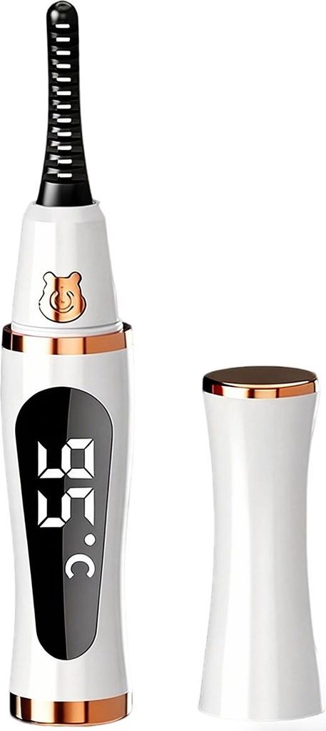 Beheizbarer Wimpernformer elektrisch, LED-Display, 3 Temperaturstufen 65–95 °C, USB aufladbar, Schnellaufheizung, augensicher, tragbar, Geschenk...