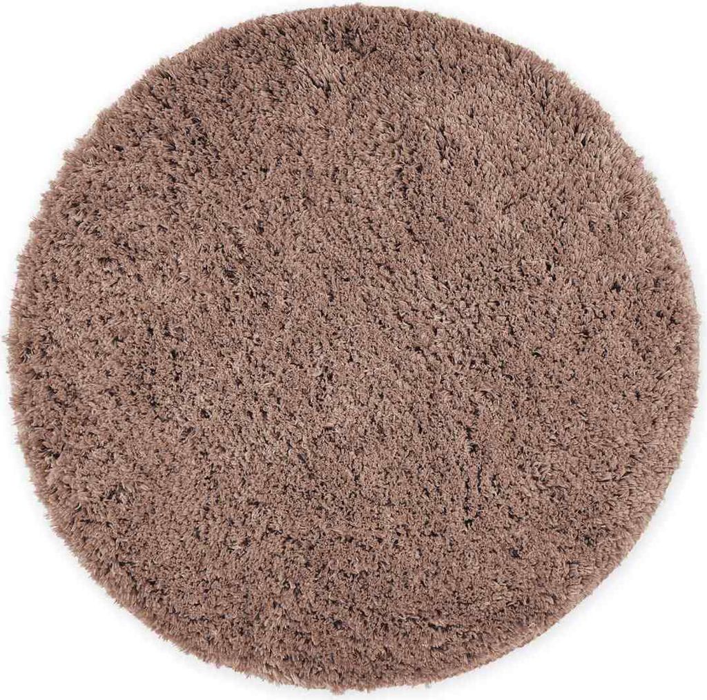 WohnDirect Okrągły dywanik kąpielowy Florence Brown Ø 56 cm Zdjęcie produktu 