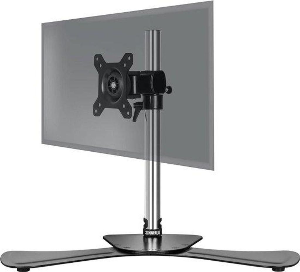 Freistehender Bildschirmträger mit Höhenverstellung für große Monitore - 15-24 Zoll - VESA-Kompatibilität - Aluminium-Konstruktionsmaterial