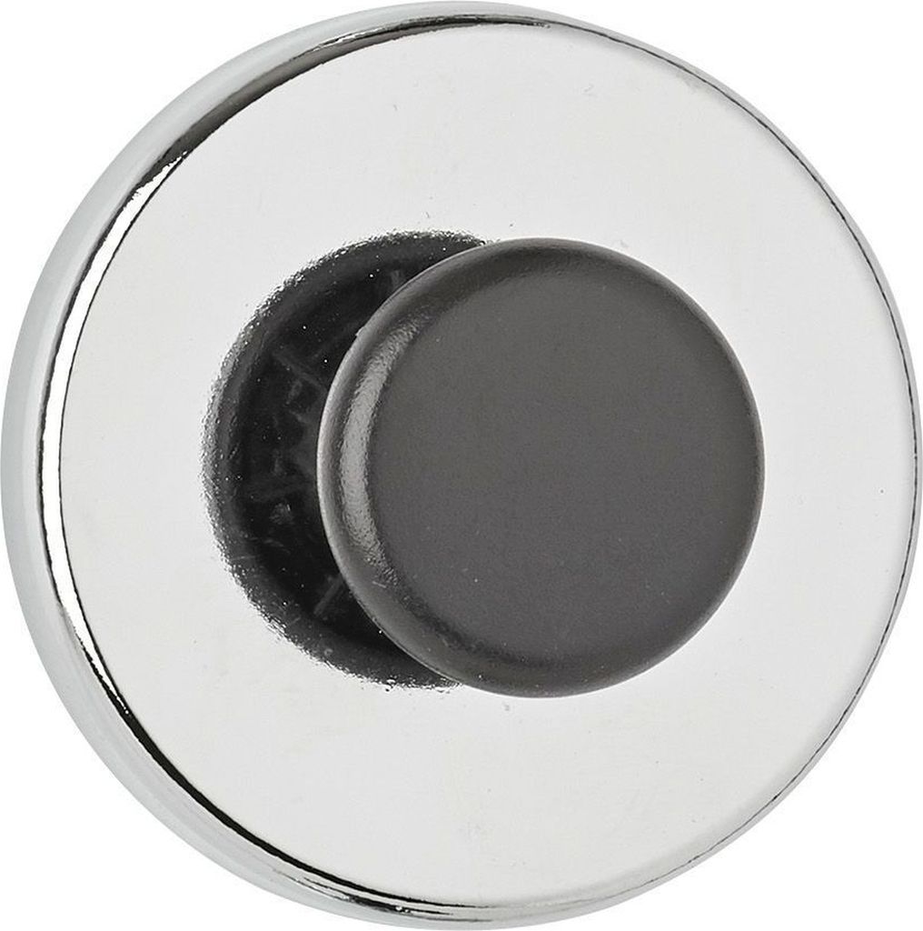 Kraft-Magnet mit Griffknopf Größe 51mm 9000g hellsilber Packung mit 4 Stück