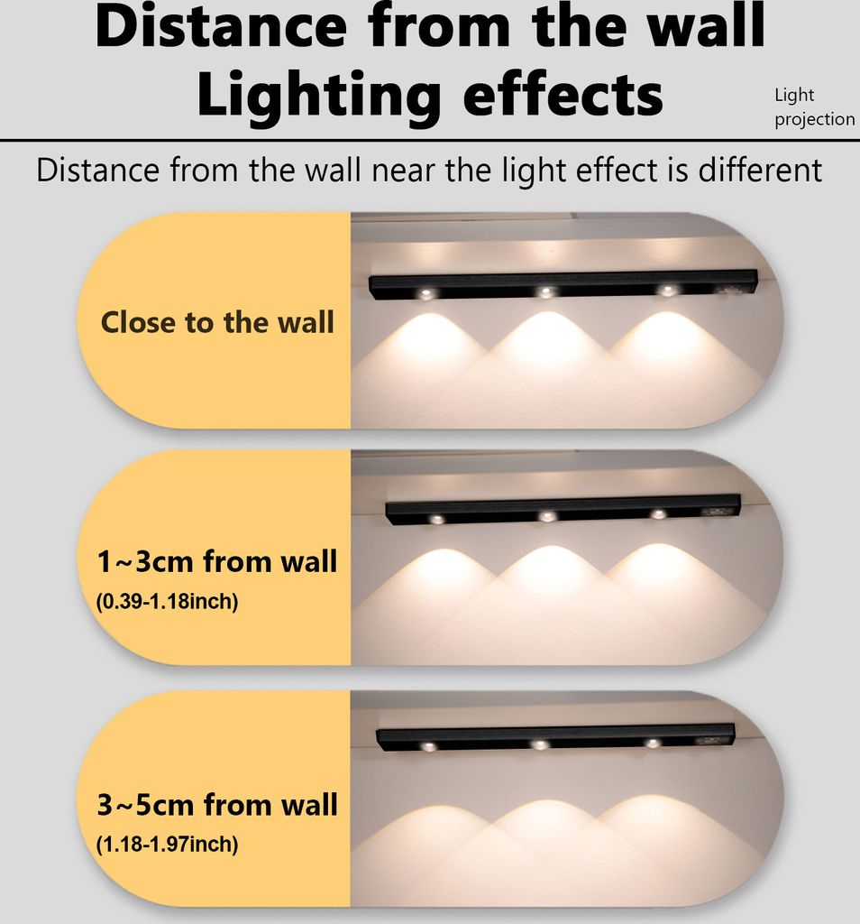 60cm LED Unterbauleuchte 3 Lichtfarbe Aufladbar Lichtleiste Produktbild 4