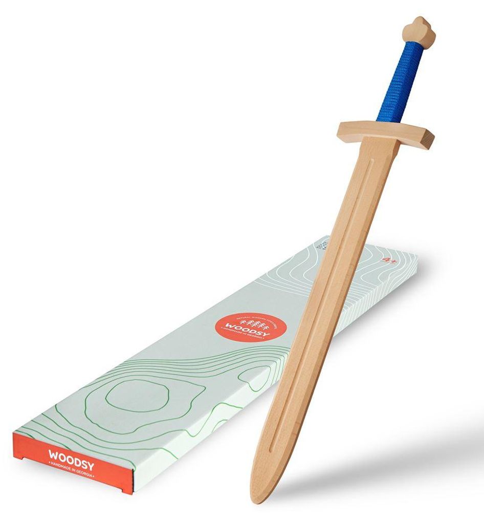 Dřevěné hračky Woodsy – velký meč, 57,5 × 12 × 5 cm, pro Obrázek produktu 