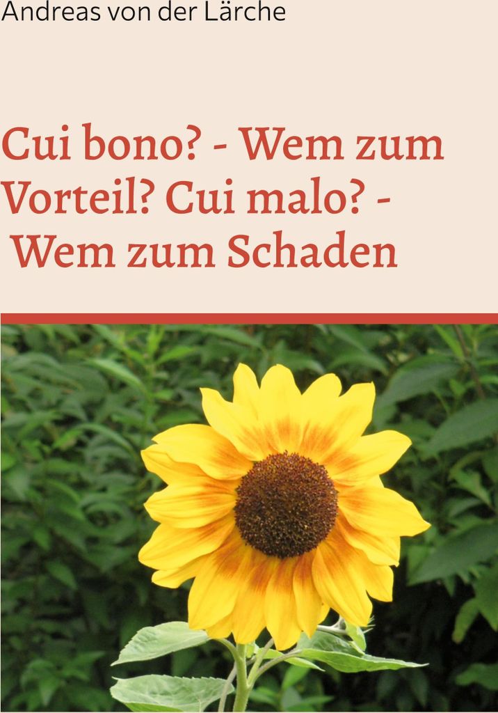 Cui bono? - Wem zum Vorteil? Cui malo? - Wem zum Schaden