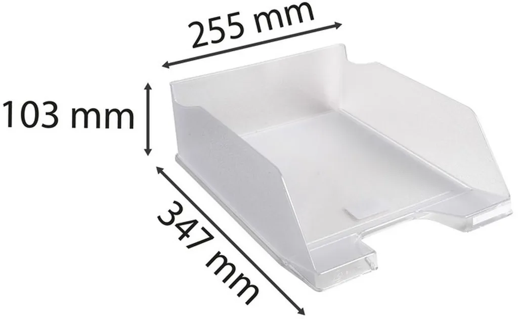 Corbeille de bureau COMBO MAXI Cristal Grande Capacité Format A4+ - 3