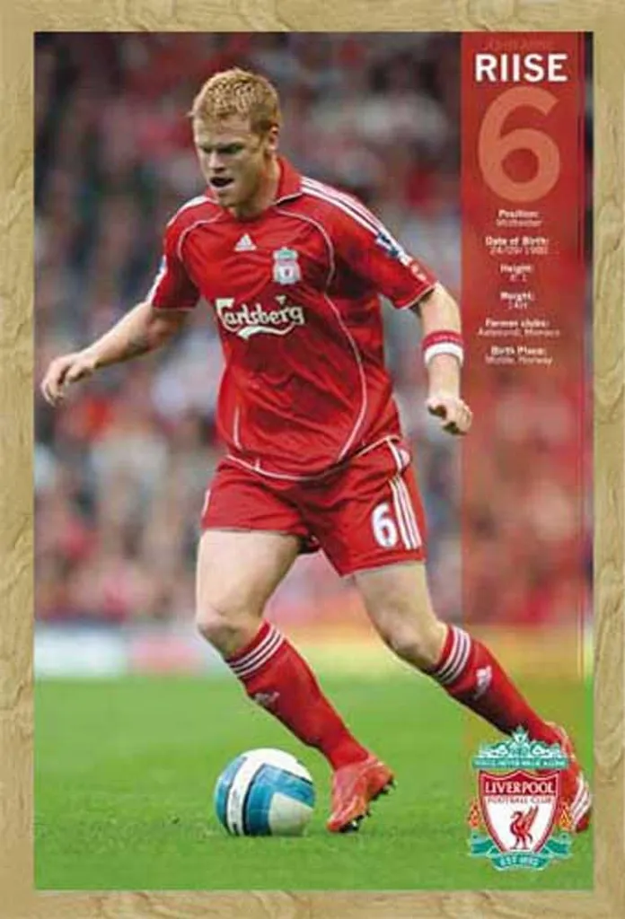 Maxi Poster Liverpool Riise con Cornice MDF Faggio e Vetro Acrilico