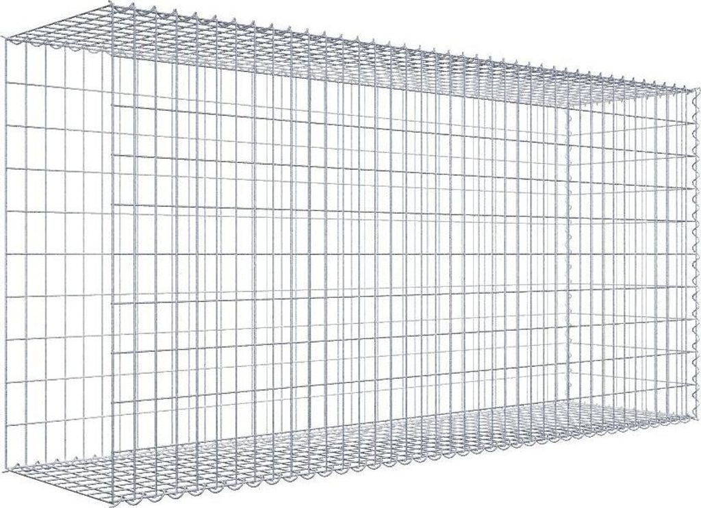 Anbaugabione Typ 2 200 cm x 100 cm x 50 cm (L x H x T), Maschenweite 5 cm x 10 cm, Spirale