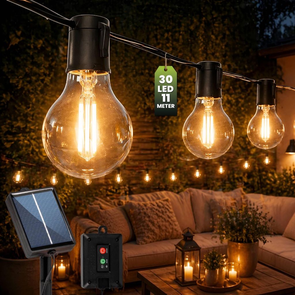 LUMILED Solar Lichterkette für Außen 10,7M 30x A60 LED Produktbild 