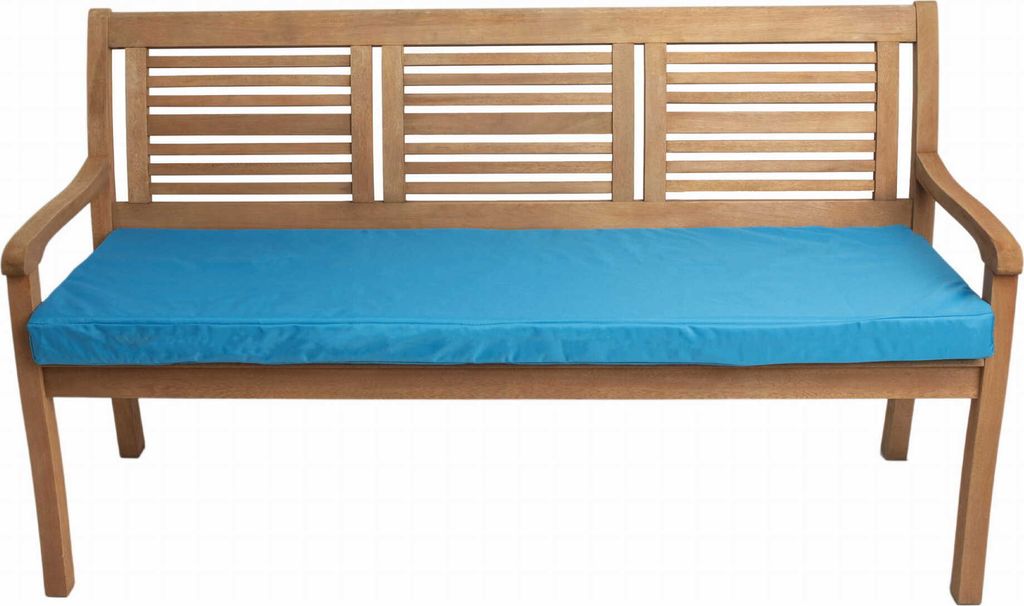 Bankkissen 130×50×7 cm blau – Sitzkissen für Gartenbank mit abnehmbarem Bezug, bequemes Polster für Outdoor & Terrasse Sitzkissen für 2–3 ...