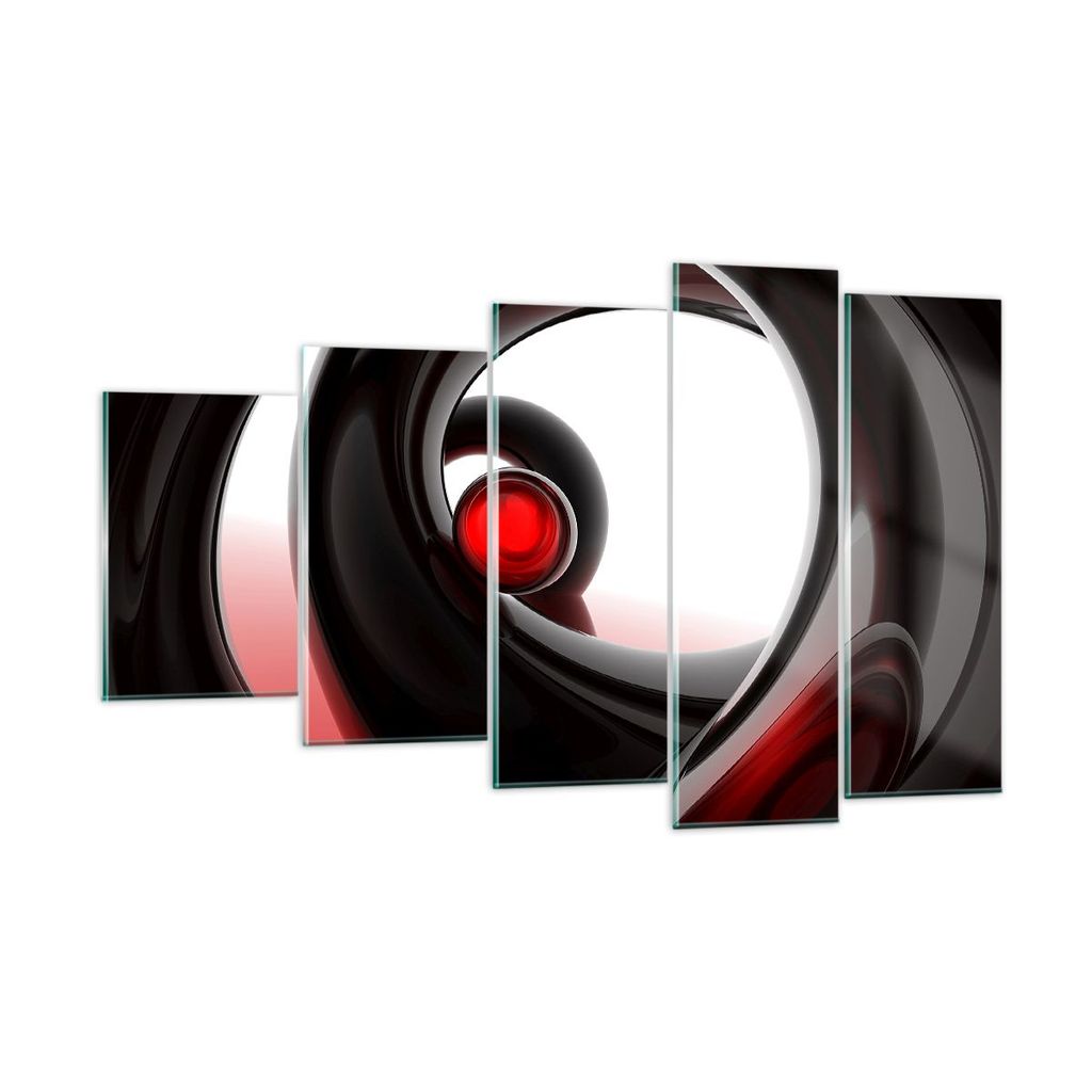 Bilder auf glas - Abstraktion Komposition Glaskugeln - 100x60cm - Glasbilder - Wandbilder - Kunstdruck - Wanddekoration aus Glas - Glas Bilder - Wa...