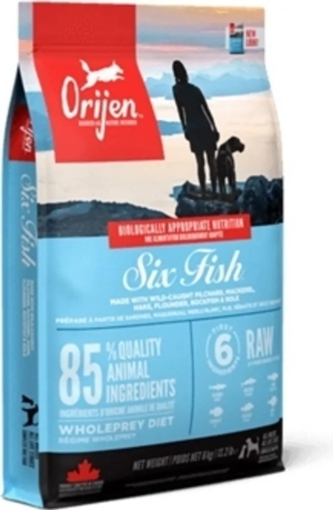 Orijen 6 Fish Croquettes Chien Adulte - Riche en Oméga et Poisson Frais