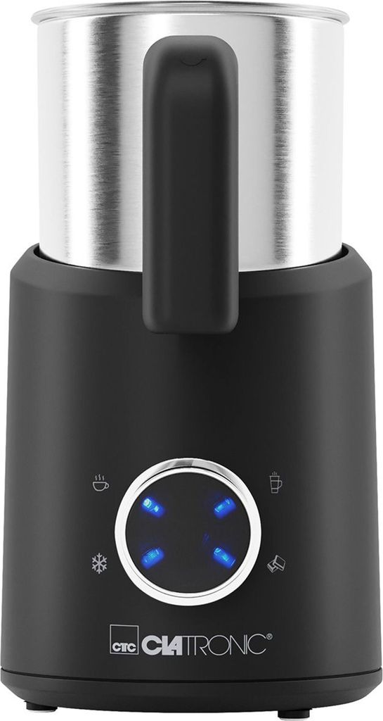 Clatronic Milchaufschäumer elektrisch | Heizfunktion | warmer und kalter Schaum | für dichten, cremigen Schaum | kein Vorwärmen | 740ml | MS ...