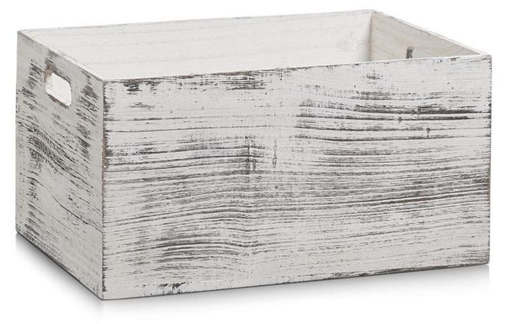 Zeller Aufbewahrungs-Kiste "Rustic weiß", Holz, 35 x 25 x Produktbild 