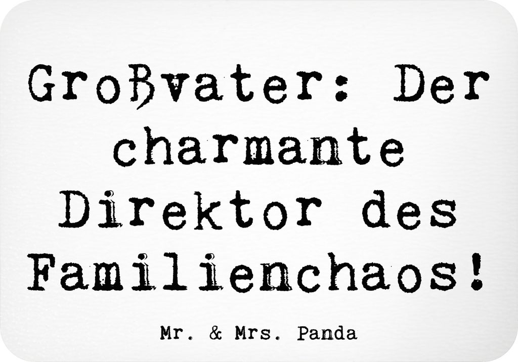 Mr. & Mrs. Panda magnet Spruch Großvater Direktor - Weiß - Geschenk, haftmagnet, Notizhalter, Familie, Familienmitglieder, Liebe, mdf, Humor, zet...