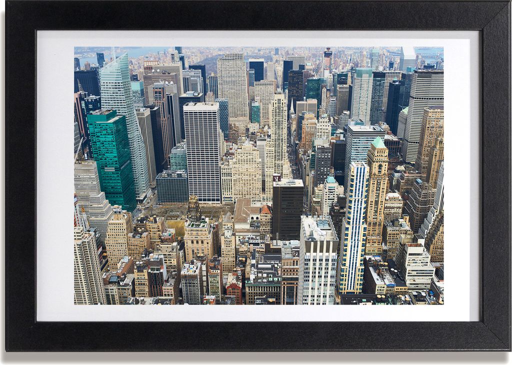 Bild 30x20 MDF-Rahmen, Wandkunst Manhattan New York City