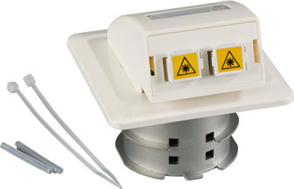 EFB Elektronik FO Datendose UP 2 LC-D Kupplungen OS2 APC mit Shutter integrierter