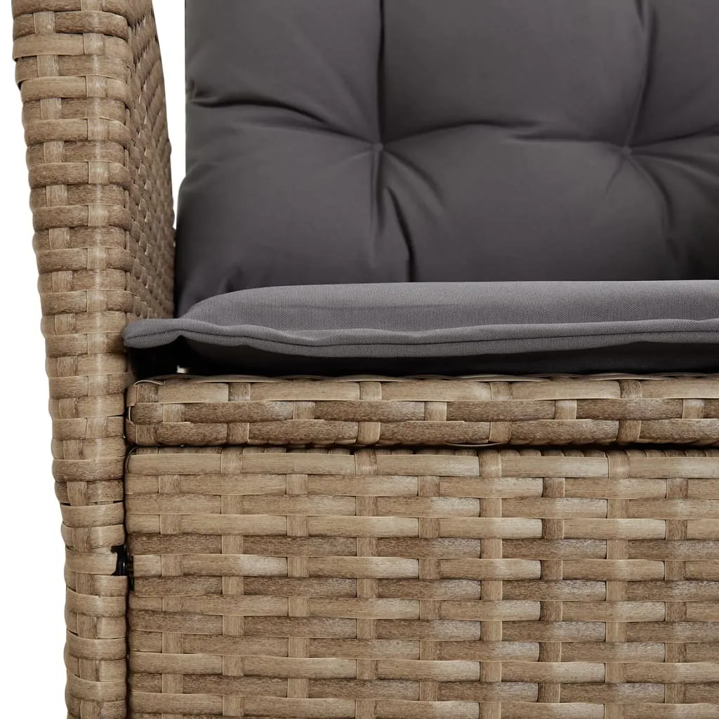 OFFERTA Poltrona vidaXL Reclinabile - Poly Rattan Beige Alta Qualità - 8