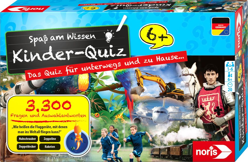 Noris Kinderquiz für schlaue Kids ab 6 Jahren für 1-6 Spieler