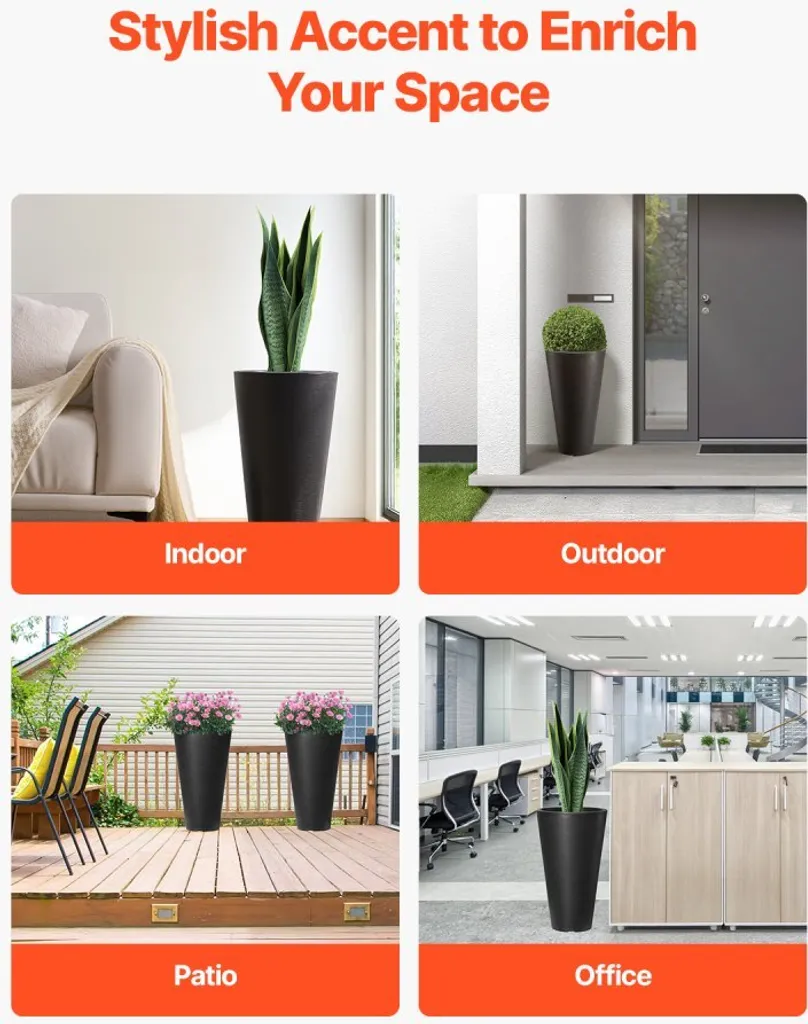Pots de fleurs durables pour intérieur et extérieur - Duo de cache-pots - 5