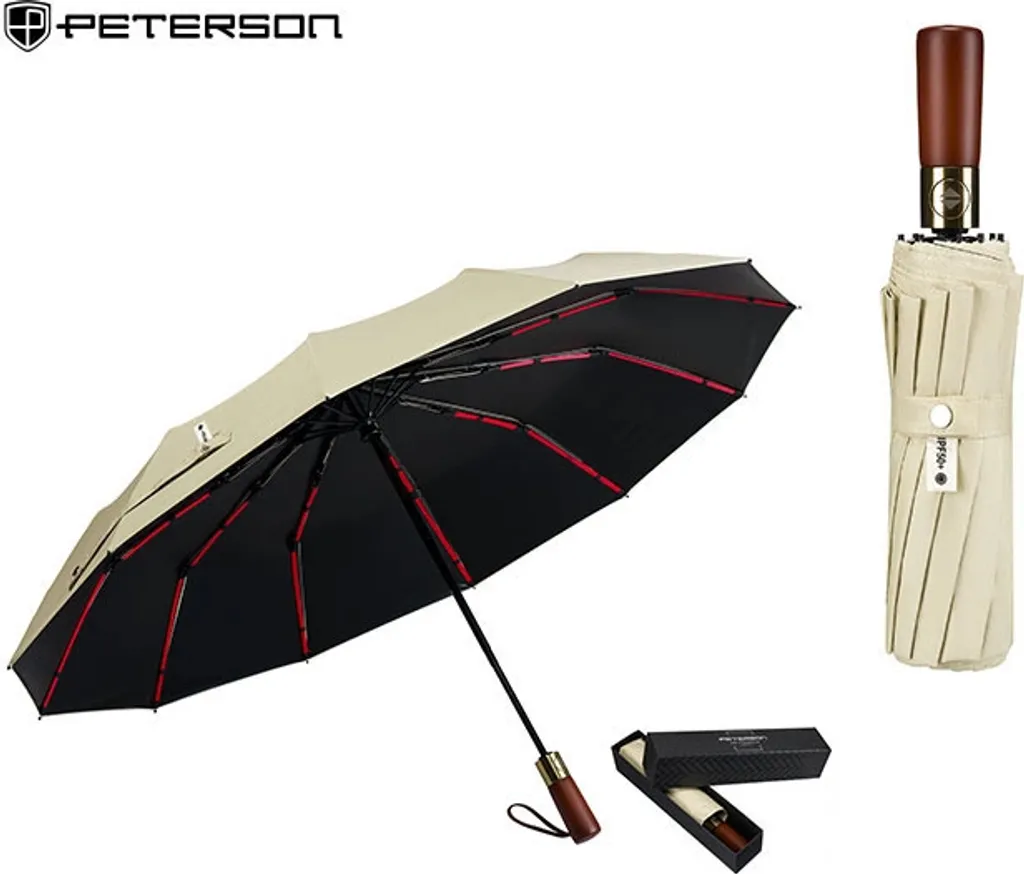 Petit parapluie de poche Peterson Kaii Blanc - Accessoire de pluie chic