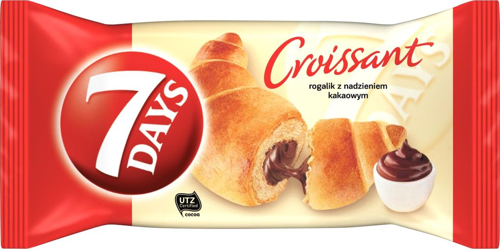 7 Tage Blätterteig-Hörnchen mit Kakaofüllung 60g Produktbild 