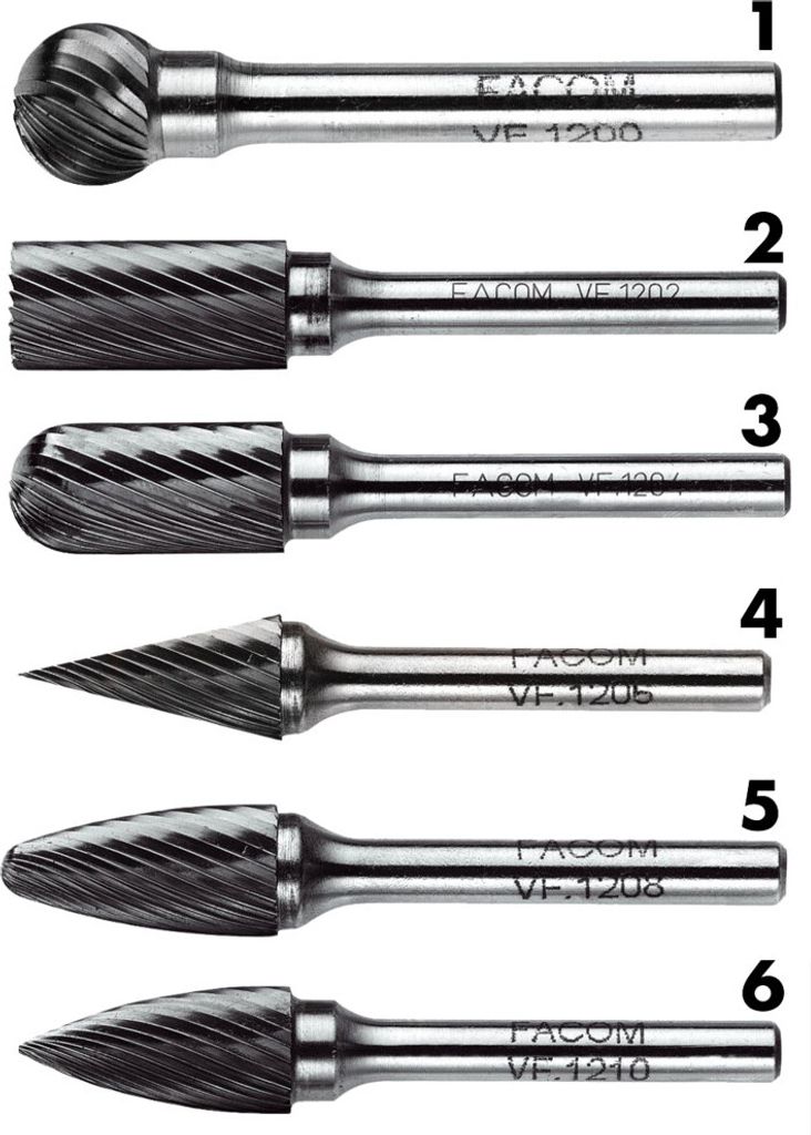 Facom Hartmetallfraeser 12 mm zylinderfoermig