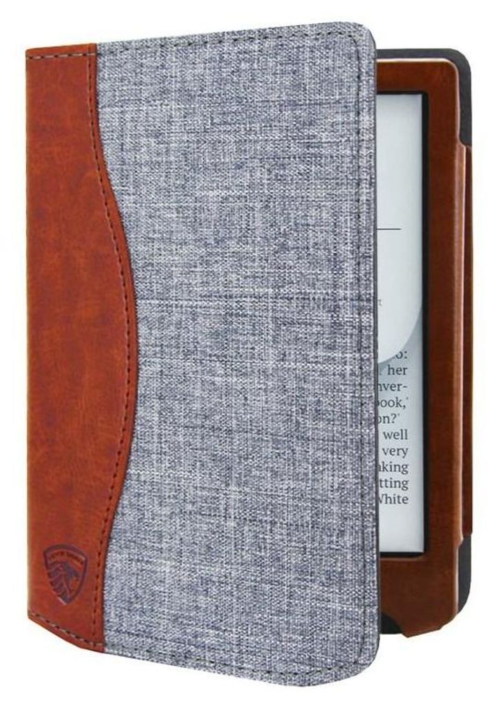 Dutch Shield - Jeans Case Hülle für das Pocketbook Verse Ebook - Klapphülle Ereader Schutzhülle Cover Blau,Braun,Grau