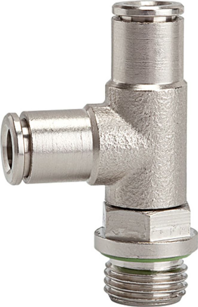 Riegler T-Steckverschraubung L-Form »metallica«, drehbar, G 1/8 a. ̃ 4 mm