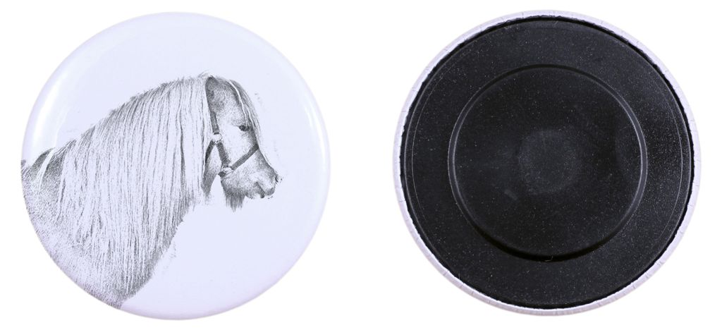 Shetlandpony - Magnet mit Pferd, ein einzigartiges Abdruck des Pferdes der Marke Art-Dog