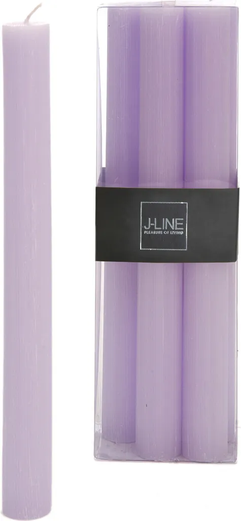 Bougies Lavande J-Line pour Ambiance Zen et Détente à la Maison - 6 pcs