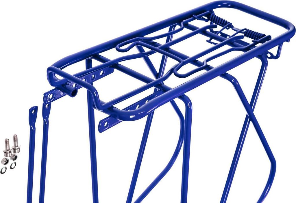 28 Zoll Gepäckträger Trekking Citybike Streben 160mm Federklappe Saphir Blau