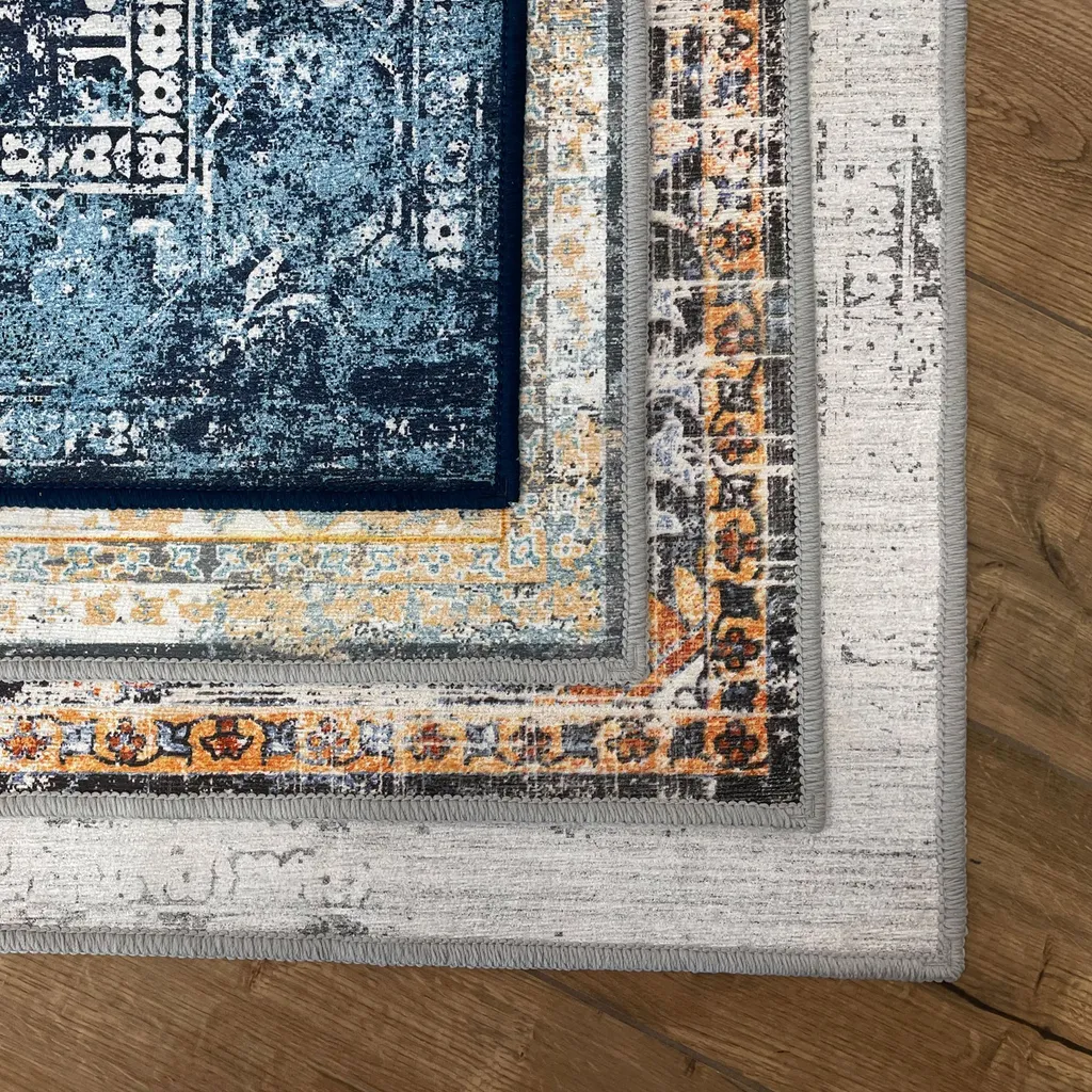 Tapis Design 2 Bleu 180x260 cm - Solution Tapis Décoratif Salon