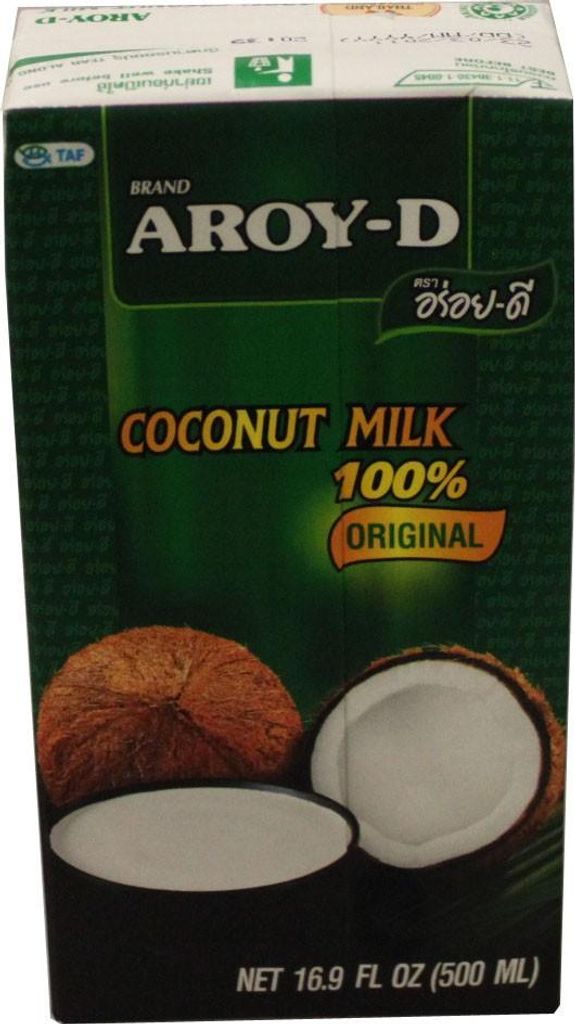 A carton of Aroy-D Coconut Milk.