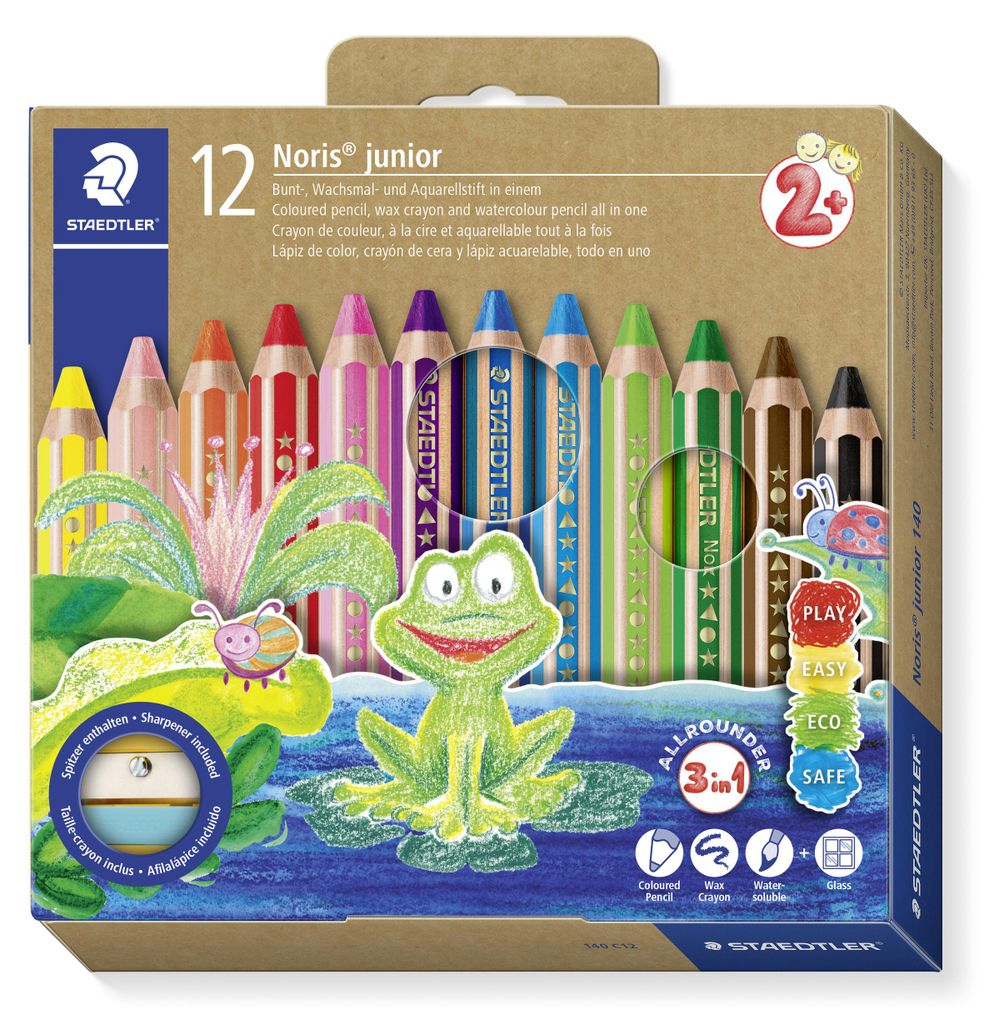 STAEDTLER Noris junior 140 3 in 1 Kindermalstift Etui mit Produktbild 