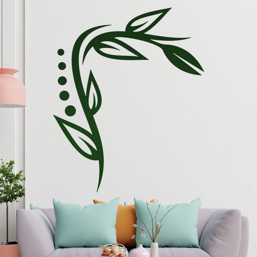 Weizenhalm - Linien Wandtattoo in 6 Größen - Wandaufkleber Wall Sticker - Dekoration, Küche, Wohnzimmer, Schlafzimmer, Badezimmer