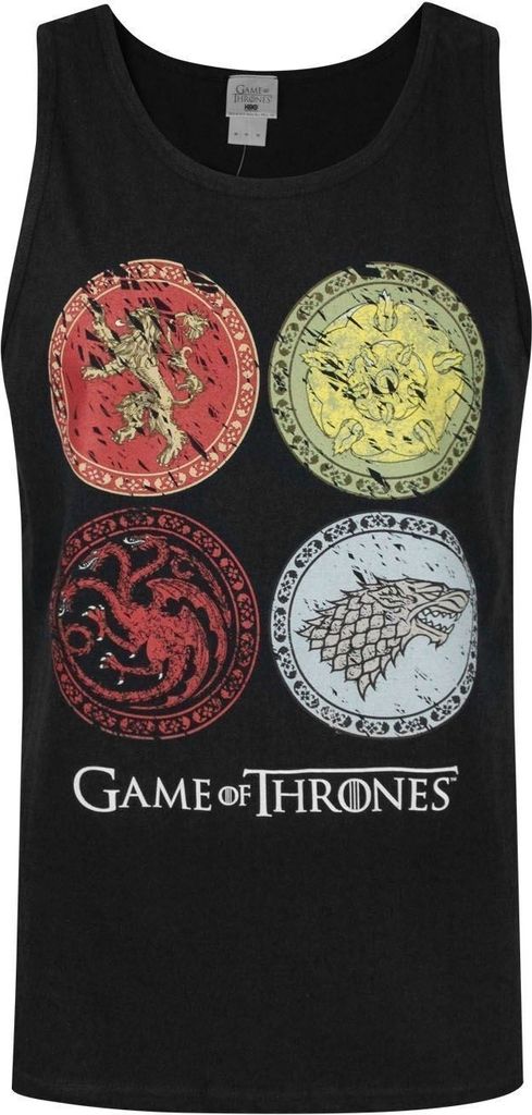 Game of Thrones - "House Crests" Ärmellose Weste für Herren NS5695 (XL) (Schwarz)