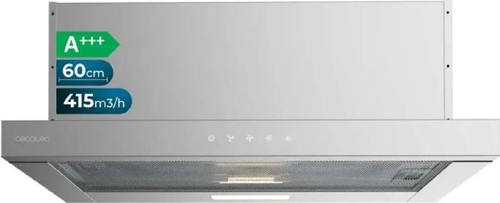 Cecotec Bolero Flux Hotte Escamotable 60 cm Argent Design Compact Argent
