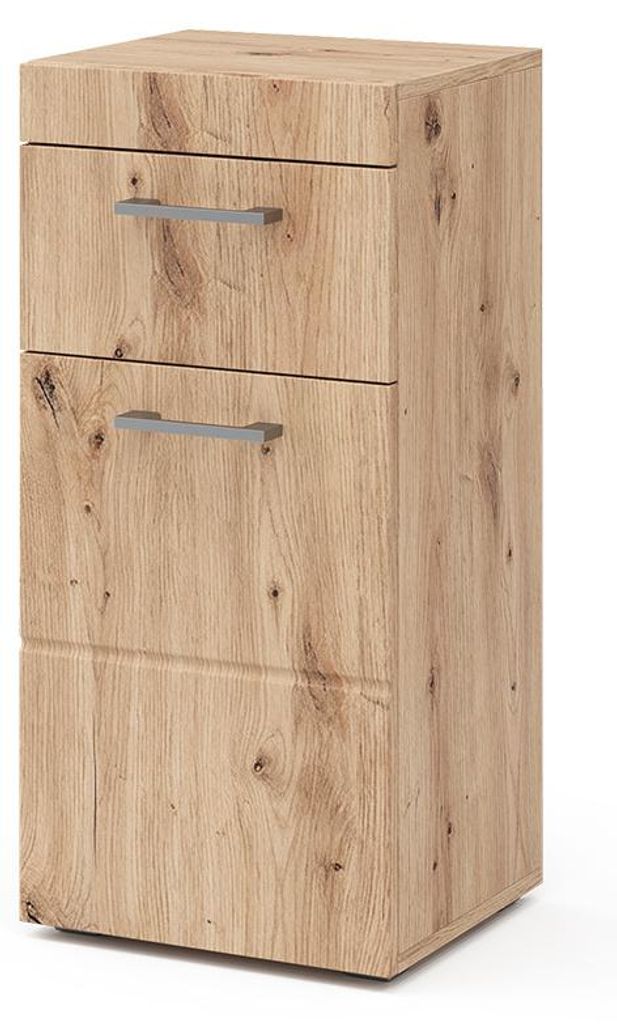 Meuble salle de bain Vicco Luna Chêne Wotan 37x79cm, Model Image du produit 